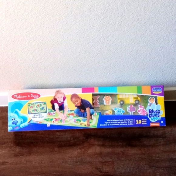NIB Melissa & Doug Blue's Clues & You! Blue's Neighborhood Activity Rug - Picture 1 of 8